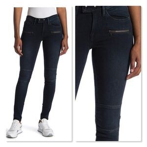 FRAME Le Skinny de Jeanne Moto Zip Skinny Jean NWT